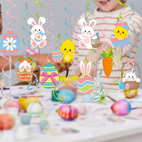 527 Pancarta De Feliz Pascua, Decoraciones Colgantes En