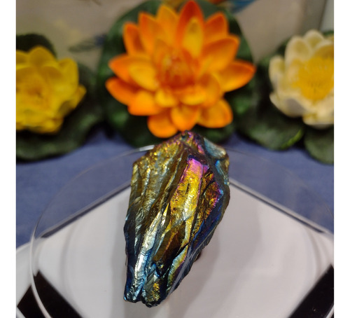 Punta Cuarzo Aura Arcoiris Calidad Única ( 35grs 7 Cm)