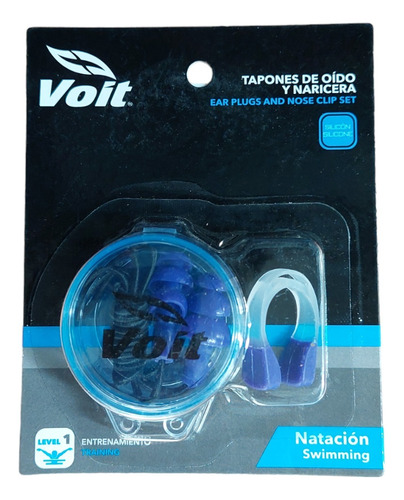 Tapones De Oído Y Naricera Voit Para Natación Morado