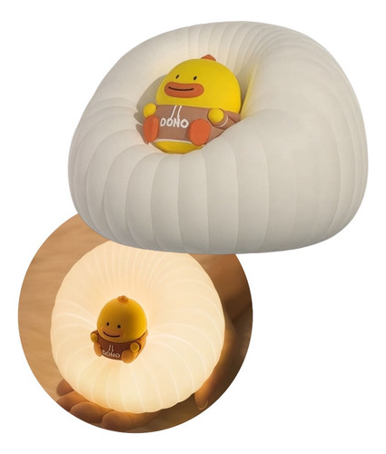 Lámpara Cute Nocturna Led Infantil | Luz Cálida Y Segura Blanco Apagado Amarillo