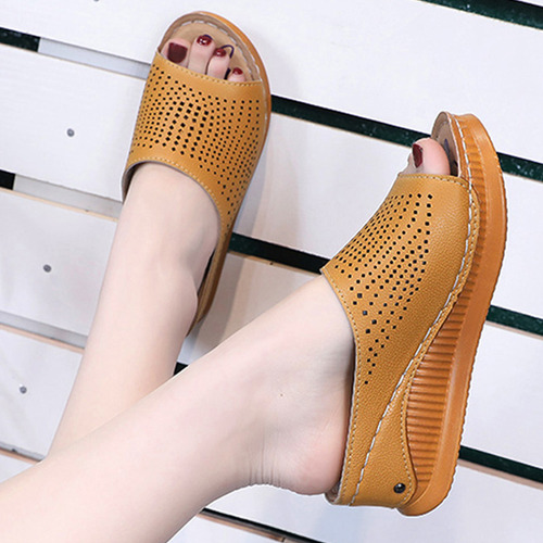 Zapatillas Con Cuñas N Para Mujer, Zapatos De Tacón A La Mod