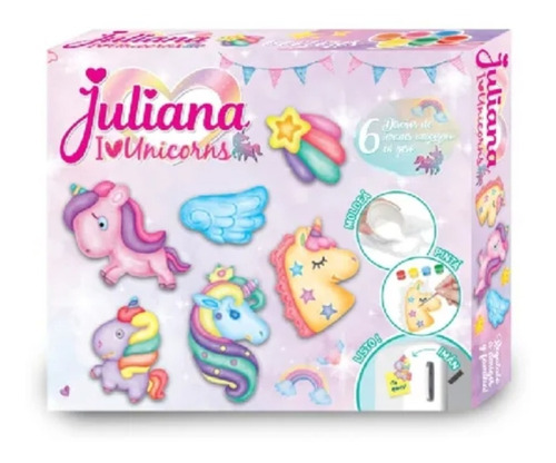 Juliana I Love Unicorns Set Diseña Tus Imanes Tictoys Full