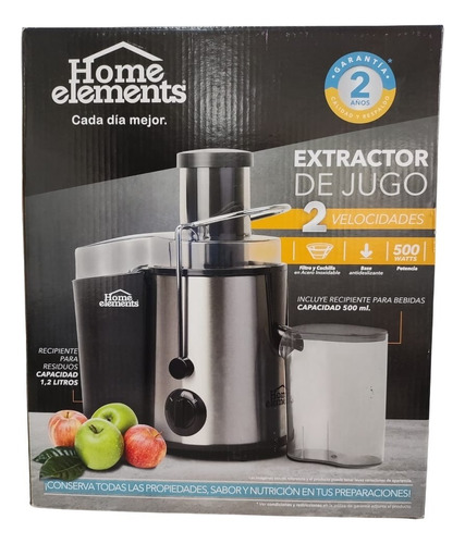 Extractor Jugos Naturales Frutas Recipiente Pulpa 500 Watts 