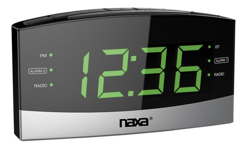 Reloj Despertador Naxa Con Bluetooth Y Doble Alarma De