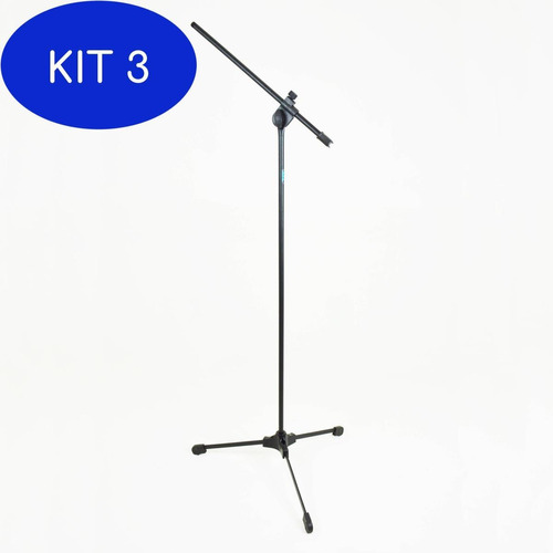 Kit 3 Pedestal Suporte Para Microfone Ask Tpl Profissional