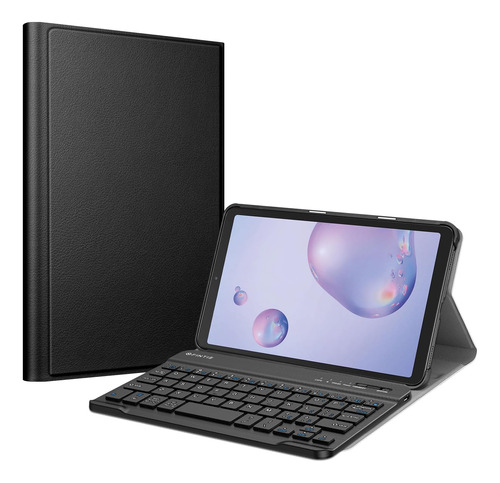 Funda De Pu Con Teclado Para Samsung Galaxy Tab A 8.4'-negro