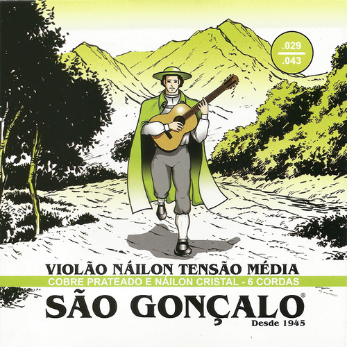 Encordoamento São Gonçalo Violão Nylon Tensão Média