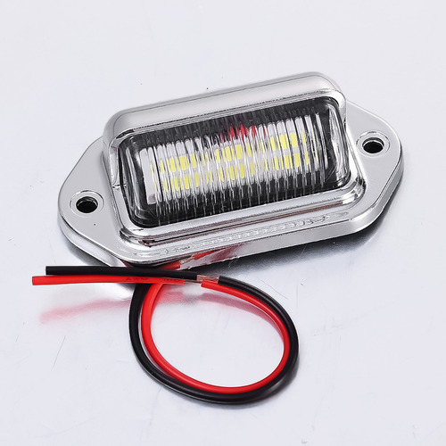 Lámpara Trasera Led Blanca Impermeable Para Matrícula, 2 Uni