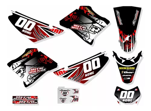 Kit Adesivo Xtz 125 Motocross Brilho 0,20mm Deixe sua moto de trilha muito  mais bonita e resistente com os…