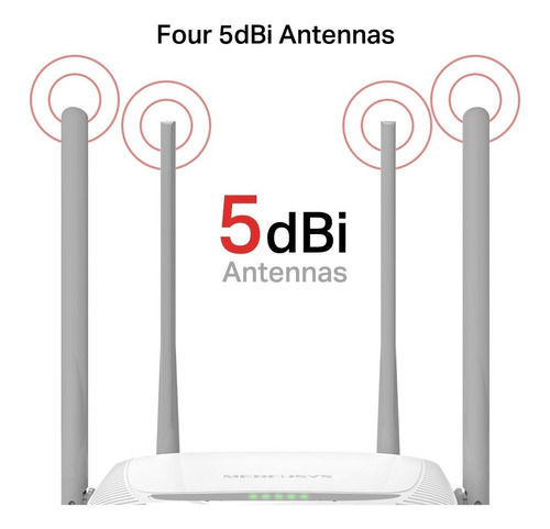 Imagen 3 de 3 de Router Mercusys Mw325r 4 Antenas 300mbps Rompe Muros