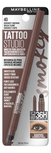 Lápiz De Gel Delineador Maybelline Tattoo Studio Smokey Colo