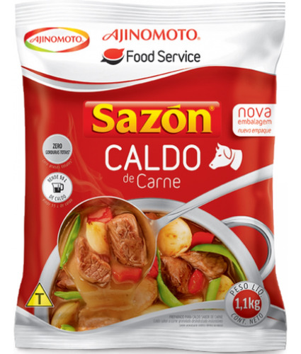 Caldo Sazon Profissional Sabor Carne 1,1kg Rende 55l