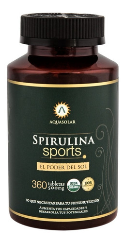 Aquasolar - Spirulina Sports 360 Tabletas 100% Orgánicas 
