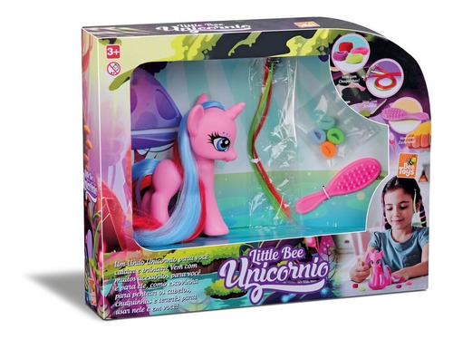 Unicornio Little Bee Para Cuidar Y Peinar Con Accesorios