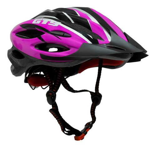 Capacete Ciclismo Com Led Gts Outmold Fjh-35 Rosa G