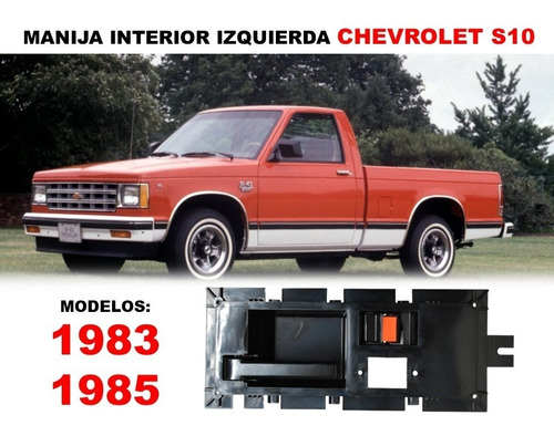 Manija Interior Chevrolet S10 1983-1985 Lado Izquierdo Negro