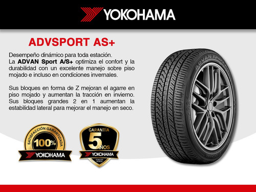 Paquete 2 Llantas 245/40r20 Advsport As+ Yokohama 99y