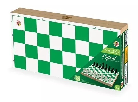 Jogo Xadrez Oficial Em Madeira Mdf 42 Cm - Junges