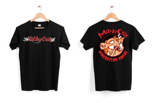 Camiseta Rock Mötley Crüe Banda Glam Metal Hair Hard Rock