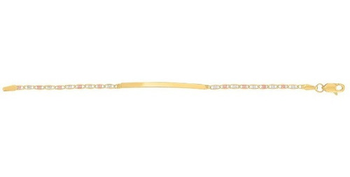 Imagen 2 de 3 de Esclava Valentina Placa 12cm Oro 10k - 589