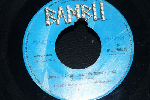 Jch- Freddy Roland Con Veronikha Salsas Cumbias 45 Rpm