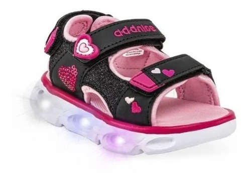 Ojotas Addnice Bora Kids Negro/fucsia Abc Dep