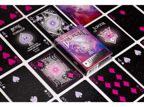 Cartas Bicycle Stargazer 201 Barajas Profesional Cardistry Reverso Lila Idioma Inglés