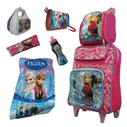 Kit Frozen Rosa Lindo Meninos Mochila Escolar Estojo Barato