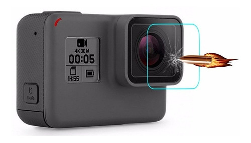 Mica Pantalla + Lente Gopro 5 / 6 / 7 Black Tempered Glass