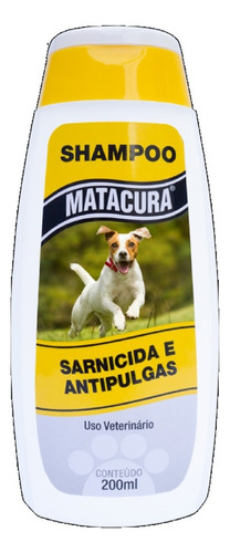 Shampoo Matacura Sarnicida E Antipulgas 1 Un 200 Ml Fragrância Não Especificado Tom De Pelagem Recomendado