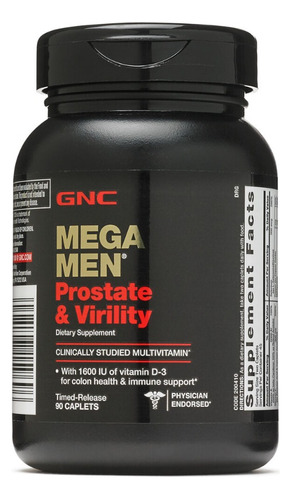 Gnc Mega Men Próstata Y Virilidad 90 Caplets Importado Eeuu 