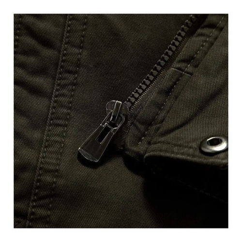 Chamarra Militar De Algodón Para Hombre, Verde