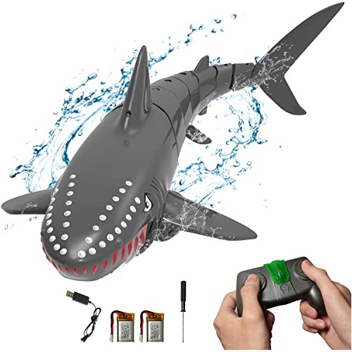 Rc Shark Toys, 2.4ghz 1:18 Scale High Simulation Remote...