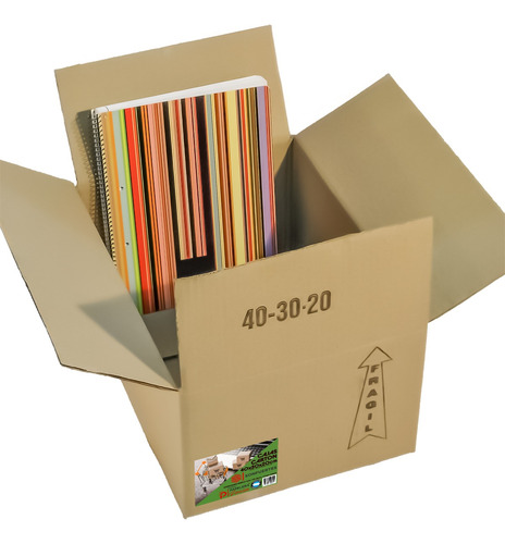 Cajas Cartón 40x30x20 Embalaje Reforzada 100lb Pack X 25u