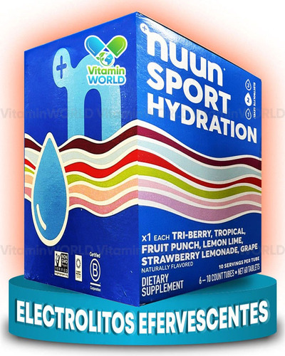 Nuun Sport Electrolitos Hidratación Activa 6 Sabores 60 Tabs
