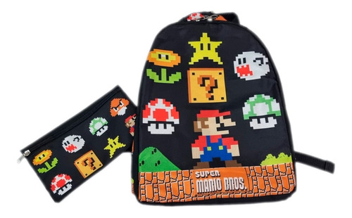 Morral Juego Mario Bross Video Juego Maleta