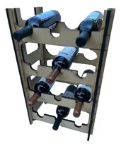 Comprar Cava Vino Madera Apilable 6 Botellas Vinoteca Bodega Vino Marrón Claro