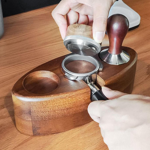 Soporte De Filtro De Café De Madera De Nogal, Soporte 58 Mm