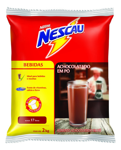 Cacau Em Pó Achocolatado Nescau Actigen Professional - 2 Kg