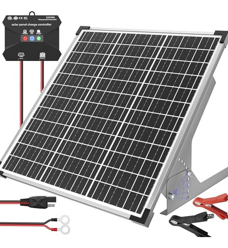 Voltset Kit De Panel Solar De 50 W, Cargador De Batería Sola