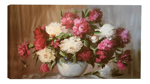 Quadro Decorativo Floral Vaso De Flores 55x100 P Sala Quarto