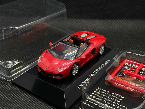 Lamborghini Aventador Roadster Rojo F-toys 1/64 Plástico