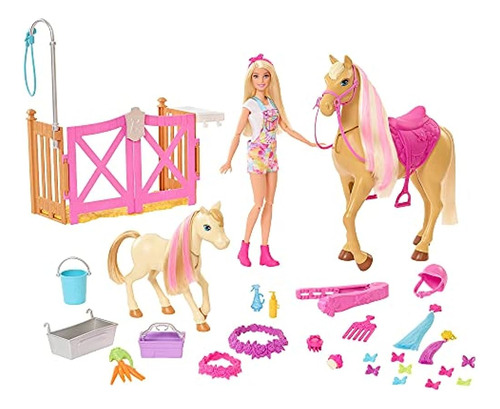 Barbie Novio 'n Care Caballos Playset Muñeca