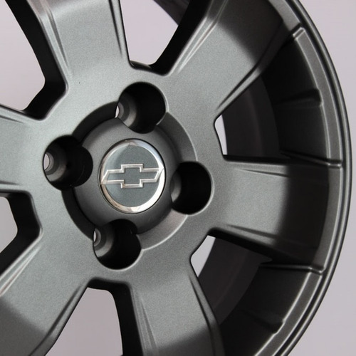Rodas Chevrolet Montana Sport Kr R15 Aro 15 (jogo) +bicos Cor Grafite Fosco