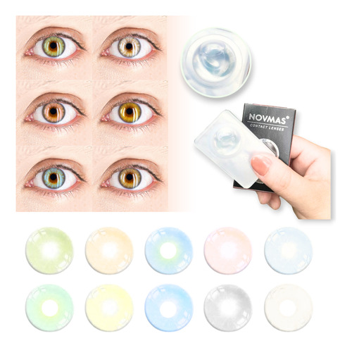 Lentes De Contacto Naturales 14mm Cosplay Pupilentes Reales Azul