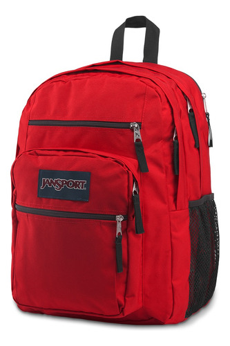 Mochila Jansport Big Student Color Red Tape Diseño De La Tela Liso