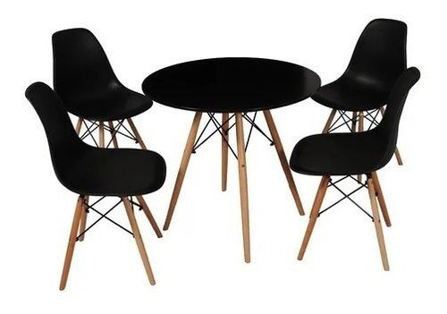 Imagem 1 de 2 de 1 Mesa Eames Eiffel 110cm + 4 Cadeiras Eames Emporio Tiffany