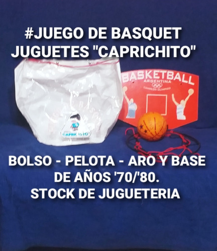 Juego De Basquet Caprichito Marca De Juguetes Ind. Arg. ´70