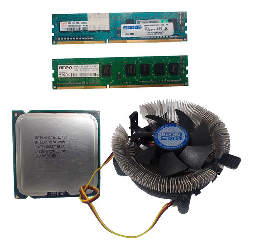 Combo Procesador Intel E5700 Dual Core + Ram 2gb + Fancooler