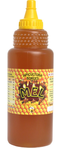 Mel De Abelha 100% Puro - Bisnaga 1 Kg - Florada Laranjeira